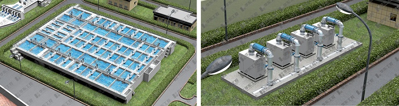 生反池 + 鼓風機房